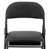 Elama 4 Piece Metal Folding Chair with Padded Seats in Black - 3 of 4
