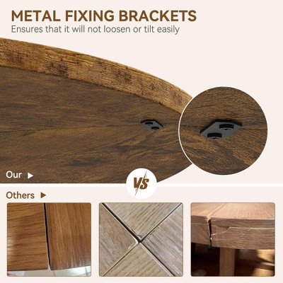 47 Inch Round Large Dining Table Set for 4 to 6