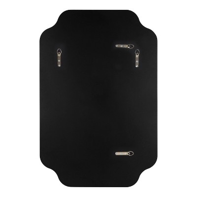 Bronze Scalloped Rectangular Wood Vanity Mirror 24"x36"