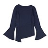 bar III Womens Mixed Media Knit Blouse - 2 of 2
