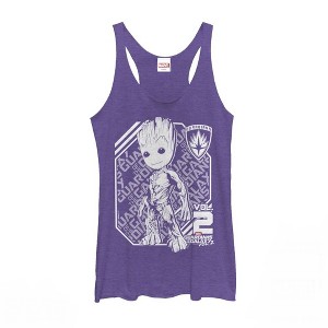 Women's Marvel Guardians of the Galaxy Vol. 2 Groot Racerback Tank Top - 1 of 3