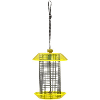 Birds Choice Color Pop Collection Small Sunflower Seed Feeder 6" -Yellow and Gray: Metal, Weather-Resistant, No Assembly Required