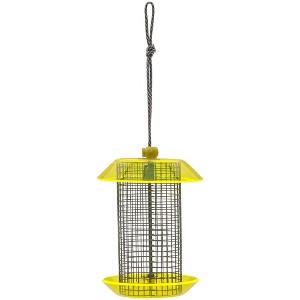 Birds Choice Color Pop Collection Small Sunflower Seed Feeder 6" -Yellow and Gray: Metal, Weather-Resistant, No Assembly Required - 1 of 4