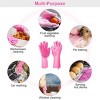 Racxily 1 Pair Magic Silicone Brush Dishwashing Gloves Cleaning Sponge Pet Scrubber Heat Resistant Wash Gloves - 2 of 4