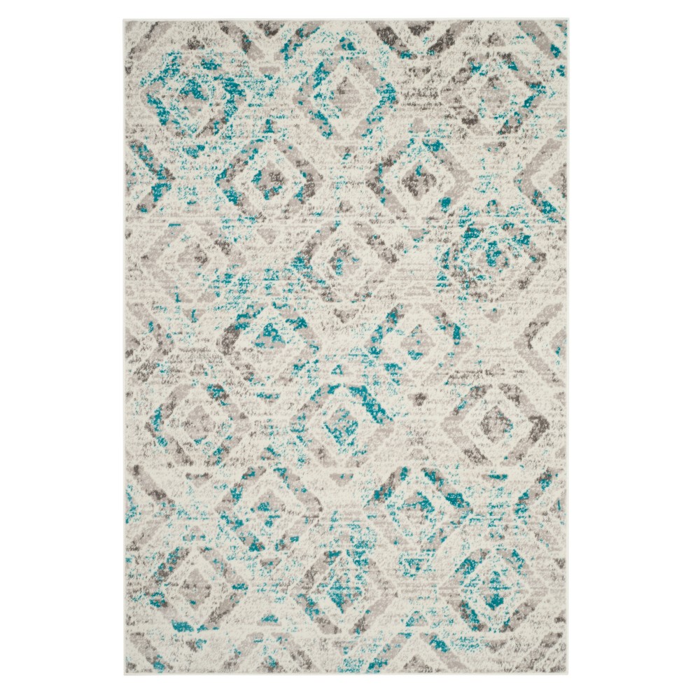 5'1inx7'6in Kylee Loomed Rug Ivory/Blue - Safavieh