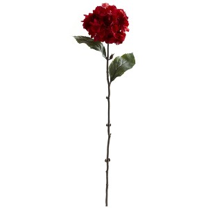 Nearly Natural 26-in Red Hydrangea Artificial Flower (Set of 6) - 1 of 4