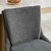 Kumasinova Set of 2 Modern Upholstered Dining Chairs with Double-Layer Cushions, Chenille Fabric Kitchen Chairs, Leisure Chairs with Curved Wood Legs - 3 of 4