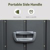 Steel Deck Box Lockable Large Storage Container Waterproof Storage Box For Patio Furniture Garden Tools Pool Supplies - 3 of 4