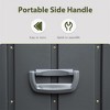 Steel Deck Box Lockable Large Storage Container Waterproof Storage Box For Patio Furniture Garden Tools Pool Supplies - image 3 of 4