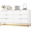 6 Drawer Dresser for Bedroom, 53.5"Large Dresser with Metal Legs, Chest Storage Organizer, Chest of Drawers for Bedroom, Living Room, Entryway - 2 of 4