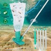 iMountek "US Swimming Pool Vacuum Head Brush Cleaner with Telescopic Pole & Bag for Above Ground Pools"Green - 2 of 4