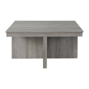 Picket House Furnishings Dawson Coffee Table with 4 Storage Stools Gray: Mid-Century Modern, MDF, CPSIA Certified - 1 of 4