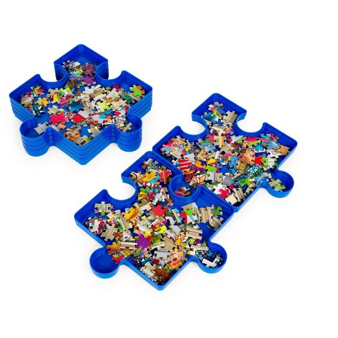 Jigsawpuzzlesmart Assorted Confetti Small Plastic Storage Bin - 6 Pack