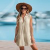 Women's V-Neck Basic Collar Cover-Up Dress - Cupshe - 3 of 4