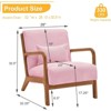 RISOKEYS Mid-Century Modern Accent Chair with Pillow: Stylish Corduroy Upholstery & Easy Assembly - for Living Room, Bedroom, Balcony Decor - 3 of 4