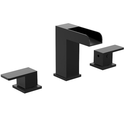 YAWWALK 8 in. Widespread Bathroom Faucet with Waterfall Spout, Double Handle
