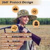 Tirrinia Camouflage Wide Brim Sun Hat for Women Men, UPF 50+ Sun Hat with Adjustable Drawstring, Lightweight Breathable Outdoor Camping Garden Hats - 3 of 4