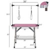 FURNIinspire Pet Grooming Tools Foldable Pet Grooming Table for Pet Large Dogs and Cats with Adjustable, Bathing Station, Pink, 38"*23.6"*65.5" - 2 of 4