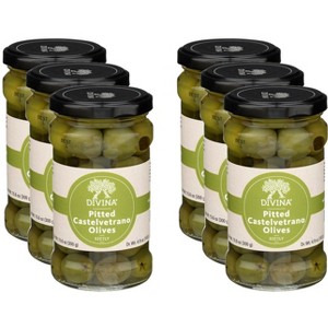 Divina Pitted Castelvetrano Olive - Case of 6 - 4.9 oz - 1 of 2