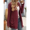 Coolmee Womens Long Sleeve Lightweight Open Front V-Neck Casual Cardigan Sweaters Outerwear with Pockets - 4 of 4