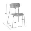 Nordlys Set of 2 Metal and Bouclé Dining Chairs Modern Design Style Upholstery Dining Room - 4 of 4