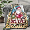 Lomsoe Cute Santa Claus and Reindeer Print Flannel Blanket - All Seasons Soft Cozy Warm Throw Blanket for Bed, Napping, Camping, Travel, Office - 4 of 4
