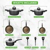 NutriChef 12pc Non-Stick Kitchen Cookware Set - Stylish Metallic Ridge-Line Pattern (NCCW12S.5) - 3 of 4