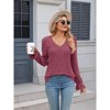 V Neck Long Sleeve Shirts for Women Casual Fall Tops Lightweight Tunic Sweaters Fashion Clothes 2025 - 3 of 4