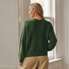 Women's Cozy Olive Green Cable Knit V-Neck Sweater - Cupshe - 4 of 4