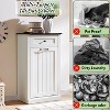 SinCiDo Tilt Out Laundry Hamper, Farmhouse Bathroom Storage Cabinet, w/ Drawers & Hidden 10 Gallon Trash Can Cabinet or Laundry Cabinet - 4 of 4