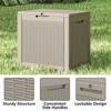 Mooxvmoo 30-Gallon Rattan Deck Box. Lockable, Waterproof&Uv-Resistant Outdoor Storage For Patio Furniture, Garden Tools, Cushions & More - 4 of 4