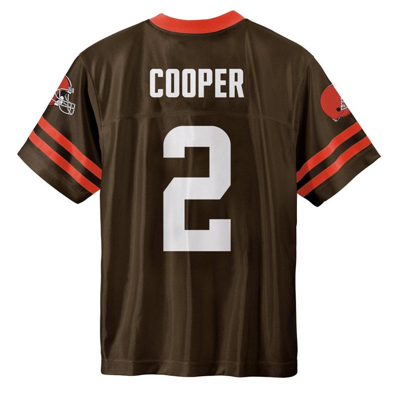 NFL Cleveland Browns Boys' Short Sleeve Cooper Jersey, 3 of 4