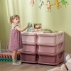 Aghana Digitals Pink Kids Storage Tower: 3-Tier 9-Drawer Dresser with Removable Bins, Rounded - 2 of 4