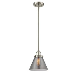 Cone - 1 Light Stem Hung Mini Pendant In Industrial Style-10 Inches Tall and 8 Inches Wide - 1 of 1