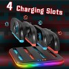 Fosmon Charging Station for Nintendo Switch 2 Controller Joy Con, 4in1 Switch 2 Joycon Charger Dock with RGB Light and LED Indicator, Horizontal - 2 of 4