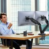 Dual Monitor Stand, Adjustable Monitor Desktop Mount,  for 13 to 32 Inch Computer Screens - Each Arm Holds 4.4 to 19.8lbs - 2 of 4