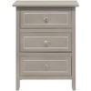 NicBex Nightstand with 3 Drawers,15 inch Bedside Table with Metal Round Handles and  Wood Legs,Modern Side Table for Bedroom,Living Room - 2 of 4