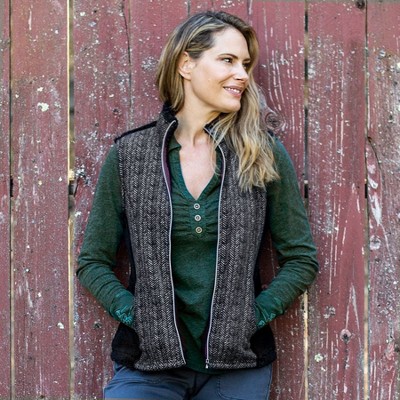 womens faux fur vest target