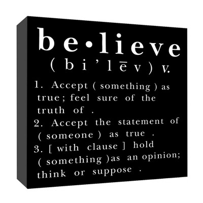 16" x 16" Believe Decorative Wall Art - PTM Images