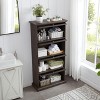 Okak Modern Free-Standing Showcase Display Bookshelf Multifunctional Bookcase,Storage Organizer Display Stand for Living Room,Office - 4 of 4