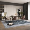 Washable Vintage Floral Rug Non Slip Low Pile Rug Soft Retro Throw Floor Cover Foldable Indoor Carpet for Living Room Bedroom Playroom Nursery - 2 of 4