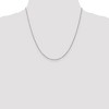 Black Bow Jewelry 1.3mm 10k White Gold Solid Baby Rope Chain Necklace - 2 of 4