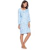 Casual Nights Women's Long Sleeve Floral Embroidered/Pintucked Night-Gown - 3 of 4