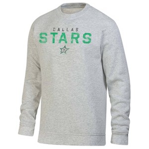 NHL Dallas Stars Men's Long Sleeve Ash Gray Crew Neck Fleece Hooded Sweatshirt - 1 of 3