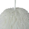 Northlight Faux Fur Christmas Ball Ornament - 4" - White - 3 of 4