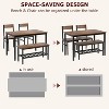 Jojoka Dining Table Set for 4, Modern Kitchen Table with 2 Chairs and Bench for Small Space，Apartment - 3 of 4