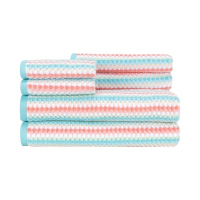 6pc Acapulco Bath Towel Set Pastel - CARO HOME