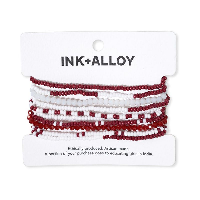 Ink+Alloy Sage 10 Stranded Beaded Stackable Stretch Bracelets, 3 of 4