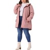 Agnes Orinda Women's Plus Size Fall Long Sleeve Hooded Warm Barn Jackets with Pockets - 3 of 4