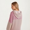 Anna-Kaci Women's Long Sleeve Color Block Knit Hoodie with Drawstring and Relaxed Fit - 2 of 4